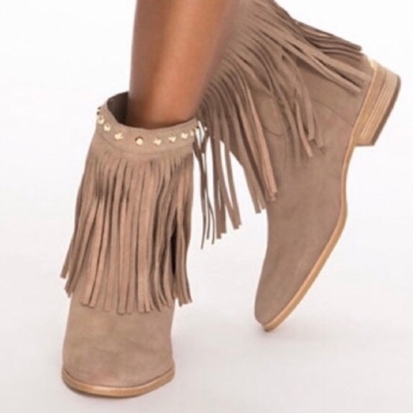 Michael Kors Shoes - Michael Kors Billy Studded Fringe Suede Boots